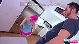 Petite Teen Gets Nailed On Kitchen Counter