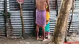 raini enjoys outdoor sex with her bengali boudi friend in the country ranch during a webcam session