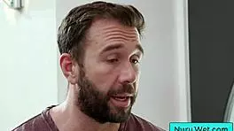 Sexy big tit asian masseuse performs amazing wet nuru massage.