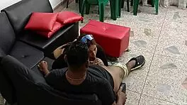 hermosa latina with big tits gives the best blowjobs when she visits, part 2.