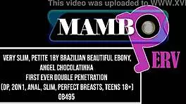 chocolatinha first ever double experience as slim ebony angel