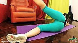 Amazing Big Round Ass Stretches Lycra