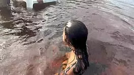 Intense fucking of sexy Latina teen in the mangrove swamp