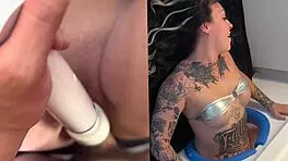Tatted College Babe Millie Millz & Teddy Tarantino Female Glory Hole