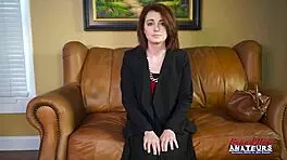 Cute Redhead Coed Ravyn Rubs Her Perky Tits And Wet Pussy With A Sex Toy