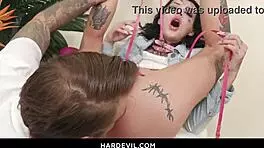 Brunette Doll Teases with Deepthroat, Anal, and Rimjob