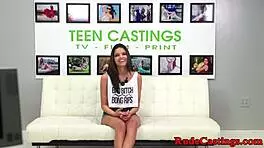 restrained teen roughly fucked at casting