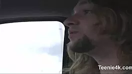 fuck me deep, she begs as he penetrates her tight cunt after nasty blowjob.