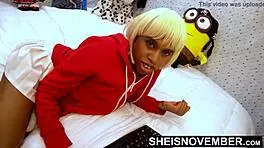 Hot ebony babe gets fucked hard by best friend after game fails