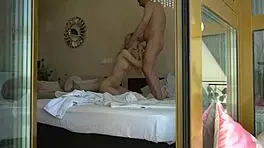 Old man has sex in bed with young woman 😍