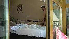 Old man has sex in bed with young woman 😍