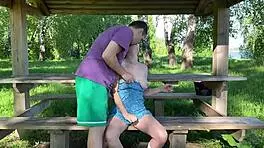 She Lost Her Panties Quickly in the Forest