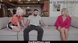 a proper stepfamily threesome in the living room - ourbadmom