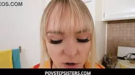 Pov Stepsister Sucks Cock In Kitchen And Swallows Cum!