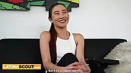 latina cutie masturbates tight pussy before hardcore anal