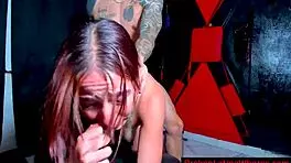 slim young latina sofi overwhelmed by two intense guys