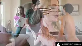 petite blonde tutor emma starletto caught with delivery boy in quick cram session