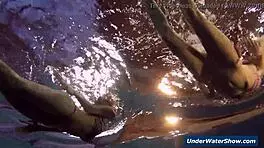 horny girls: 'let's strip each other in the pool'