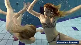 horny girls: 'let's strip each other in the pool'