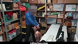 teen shoplifter maya morena hides item, officer searches ass!