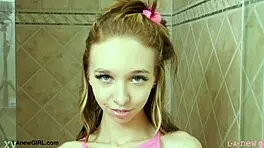 sweet teen blonde reveals sexy body in bath