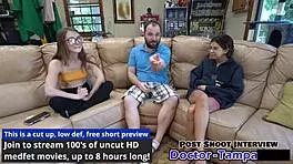 behind the scenes, petite blonde mira monroe participates in dr. tampa's orgasm research, using toys in pov