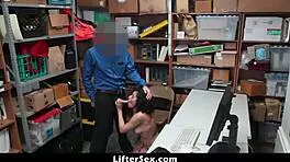 teen shoplifter maya morena hides item, officer searches ass!