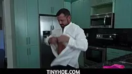 Tiny latina teen with big tits gets destroyed by older man