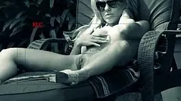 Outdoors In The Sun Aubrey Adams Rubs Herself And Fucks Too