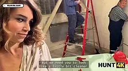 Slutty Worker Fucks Boss In Front Of BF