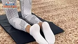 Athletic girl gets double penetration after workout