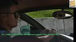 A wife and her companion are playing a game