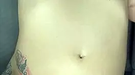 The busty petite hooker fucks in public and watches the cum in her mouth