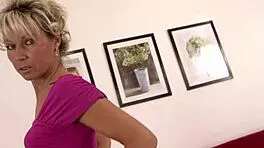 Young guy passionately fucks a 20-year-older woman with small tits and cums on her pussy