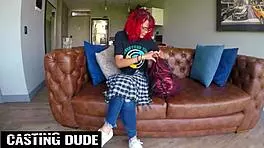 Amateur 18yo redhead latina sloppy head on massive cock gets messy fast