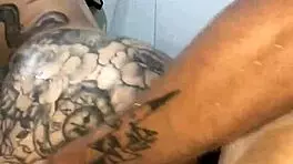 Bathroom Fuck with Curvy Brunette Ends in Facial Cumshot