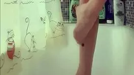 Busty 18+ European Teen Carefully Washes Her Perfect Feet In The Shower, Exposing Big Tits