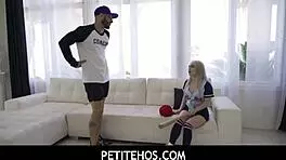 Petite Coach Meets Tiny Rookie For Baseball Talk