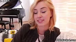 Smoking hot blonde is ready to do porn