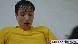 gorgeous ebony milf goddess fucked by young delivery guy