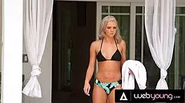 Spirited Petite Gina Valentina Converts Her Turned-On Roommate Tiffany Watson To Nudism - Part 1 & 2!