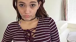 Hey, this small tits amateur is sucking and riding so well