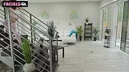 Moving Men Give Asian Slut Fresh Hot Glaze On Her Face