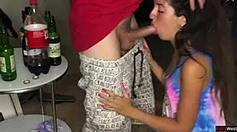 fuck hot girl on home sex party rough sex and huge creampie