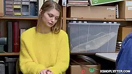 big tits teen gets rammed on the table like a spreadeagle