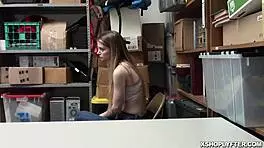 big tits teen gets rammed on the table like a spreadeagle