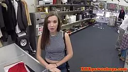 Teen pawnee rides in reversecowgirl pose