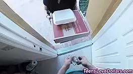 In high definition, a real amateur teen performs a hardcore blowjob and receives a facial!