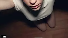 Petite college girl eagerly takes huge massive cock