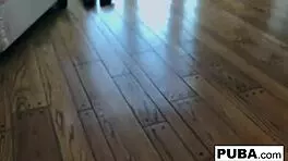 personal home movie of a hot double blowjob with brunette